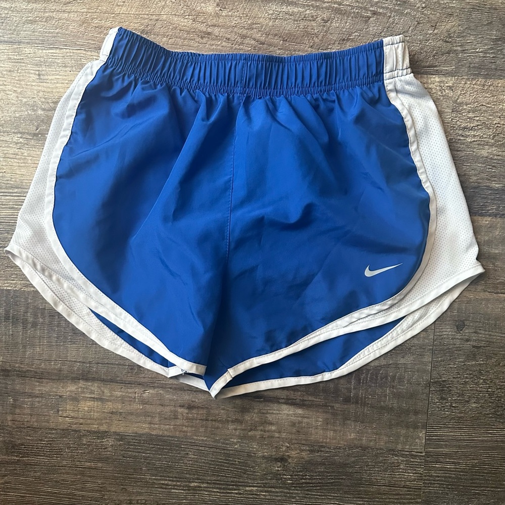 Nike Women's Athletic Shorts in Blue and White